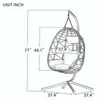 Balancelle d'intérieur/extérieur avec support pour chambre, salon ou balcon