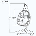 Balancelle d'intérieur/extérieur avec support pour chambre, salon ou balcon