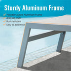 3 chaises longues de piscine réglables en aluminium