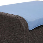 Ensemble de 5 pièces Outsunny en osier comprenant chaises de patio, poufs et table basse