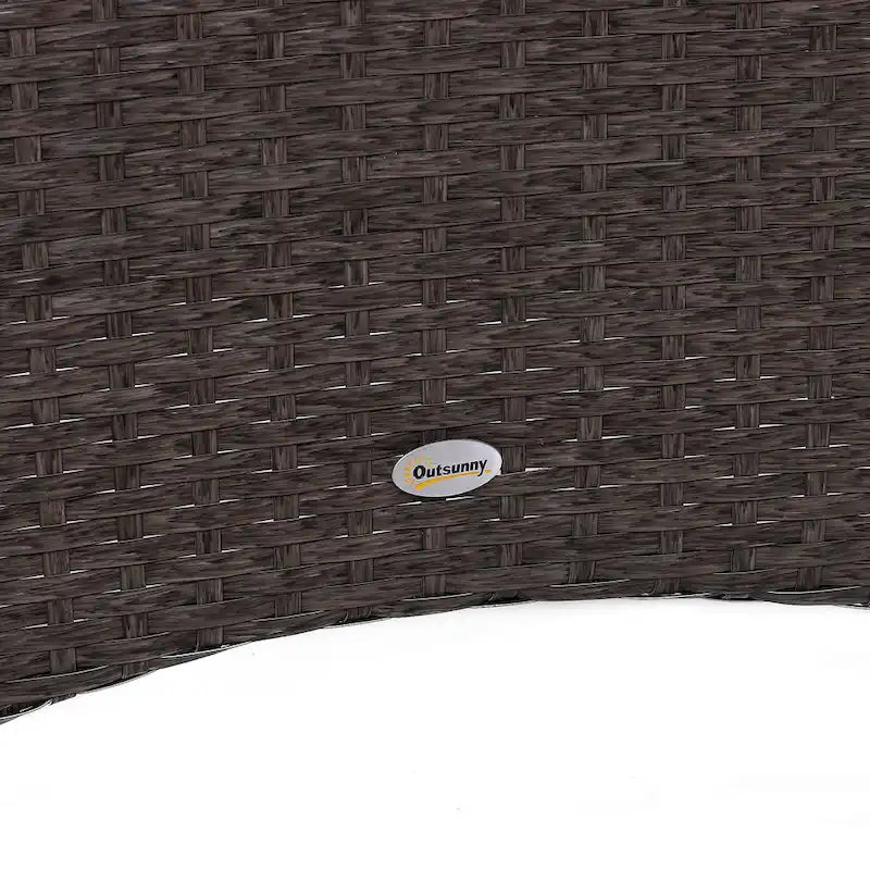 Ensemble de 5 pièces Outsunny en osier comprenant chaises de patio, poufs et table basse