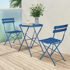 Ensemble bistro 3 pièces, mobilier de jardin pliable avec structure en acier de qualité supérieure, design portable pour bistro et balcon