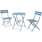 Ensemble bistro 3 pièces, mobilier de jardin pliable avec structure en acier de qualité supérieure, design portable pour bistro et balcon