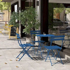 Ensemble bistro 3 pièces, mobilier de jardin pliable avec structure en acier de qualité supérieure, design portable pour bistro et balcon