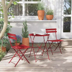 Ensemble bistro 3 pièces, mobilier de jardin pliable avec structure en acier de qualité supérieure, design portable pour bistro et balcon