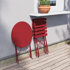 Ensemble bistro 3 pièces, mobilier de jardin pliable avec structure en acier de qualité supérieure, design portable pour bistro et balcon