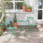 Ensemble bistro 3 pièces, mobilier de jardin pliable avec structure en acier de qualité supérieure, design portable pour bistro et balcon