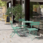 Ensemble bistro 3 pièces, mobilier de jardin pliable avec structure en acier de qualité supérieure, design portable pour bistro et balcon