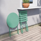 Ensemble bistro 3 pièces, mobilier de jardin pliable avec structure en acier de qualité supérieure, design portable pour bistro et balcon