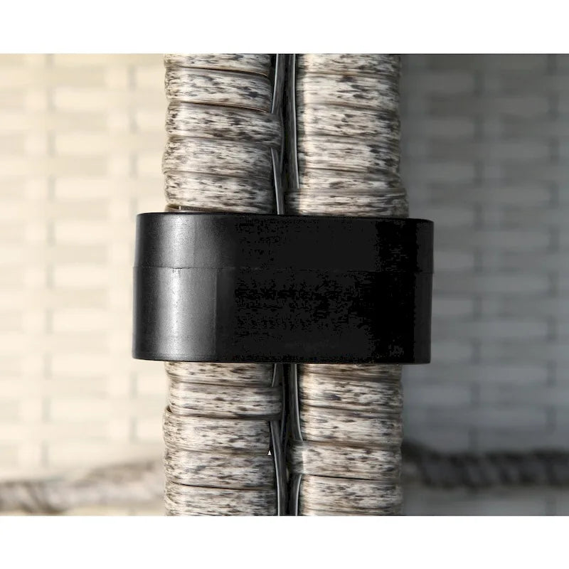 Ensemble de canapés 9 pièces LSI Antibes en résine tressée grise Sunbrella