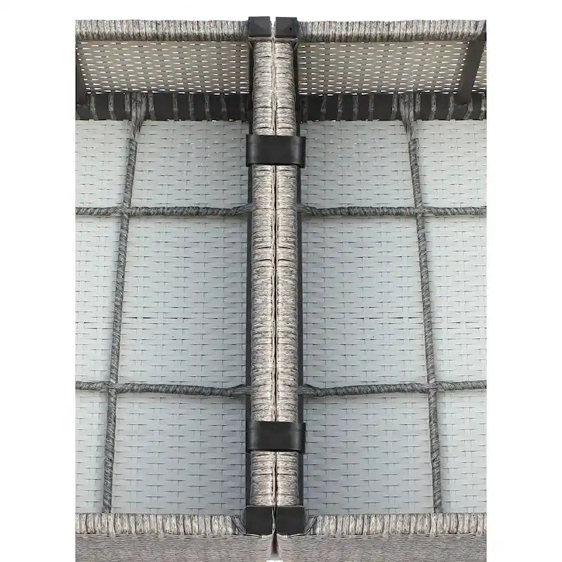 Ensemble de canapés 9 pièces LSI Antibes en résine tressée grise Sunbrella