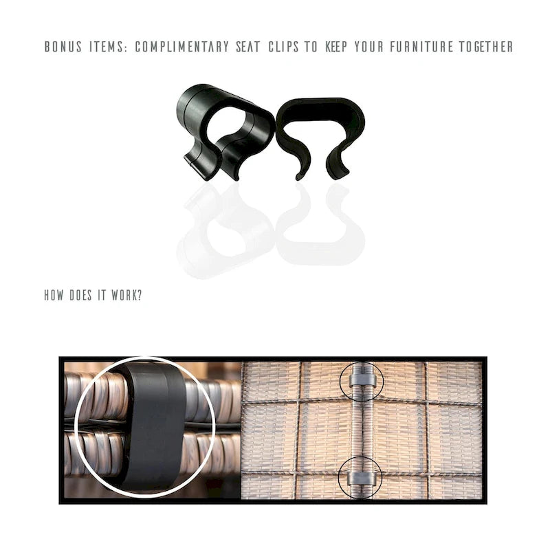 Ensemble de canapés 9 pièces LSI Antibes en résine tressée grise Sunbrella