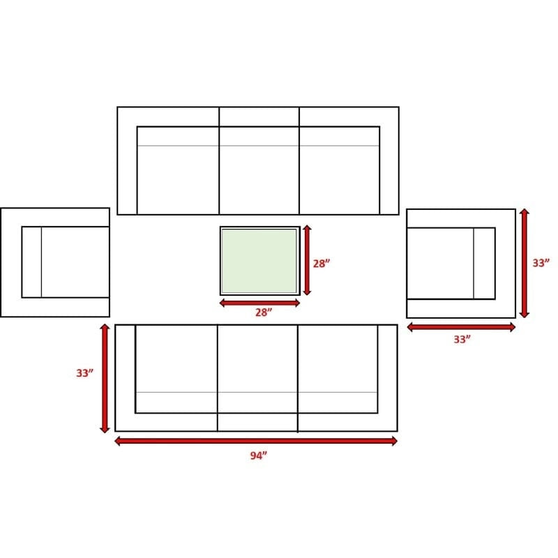 Ensemble de canapés 9 pièces LSI Antibes en résine tressée grise Sunbrella