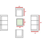Ensemble de canapés 9 pièces LSI Antibes en résine tressée grise Sunbrella