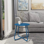 Table d'appoint ronde en acier pour extérieur