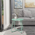 Table d'appoint ronde en acier pour extérieur