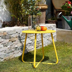 Table d'appoint ronde en acier pour extérieur