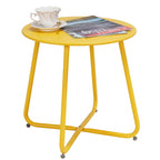 Table d'appoint ronde en acier pour extérieur
