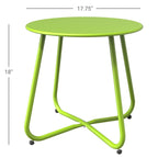 Table d'appoint ronde en acier pour extérieur