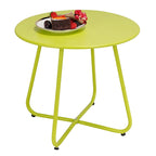 Table d'appoint ronde en acier pour extérieur