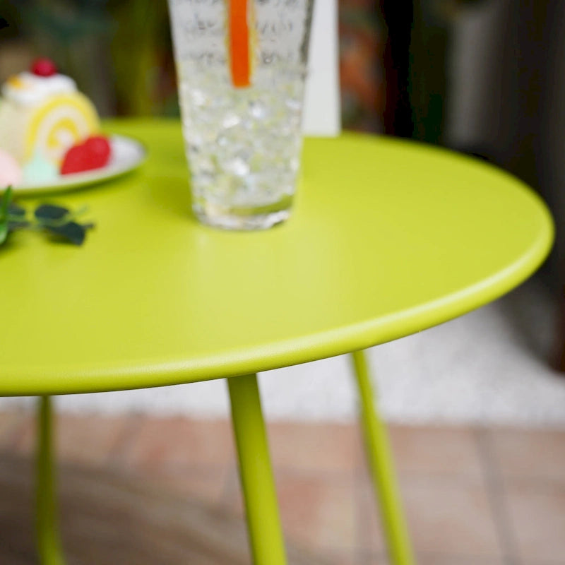 Table d'appoint ronde en acier pour extérieur