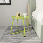 Table d'appoint ronde en acier pour extérieur