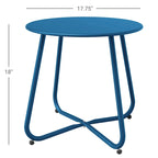 Table d'appoint ronde en acier pour extérieur