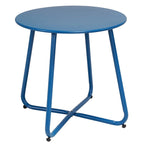 Table d'appoint ronde en acier pour extérieur
