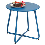 Table d'appoint ronde en acier pour extérieur