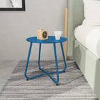 Table d'appoint ronde en acier pour extérieur