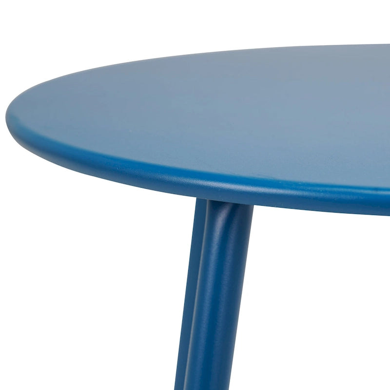 Table d'appoint ronde en acier pour extérieur