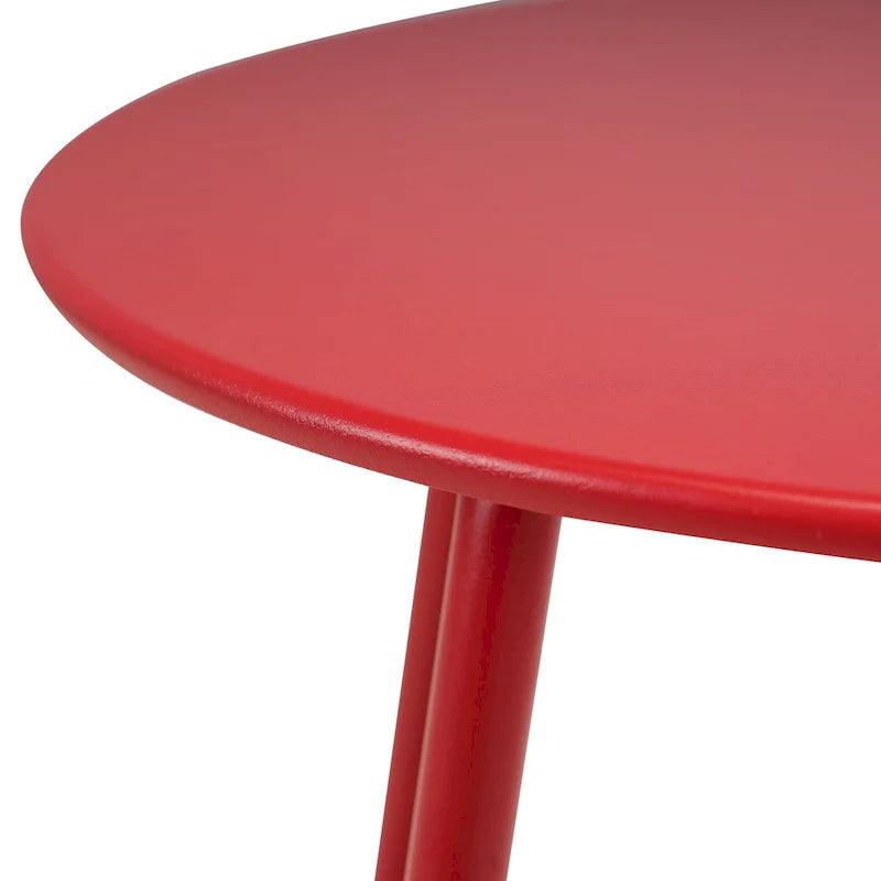 Table d'appoint ronde en acier pour extérieur