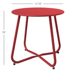Table d'appoint ronde en acier pour extérieur