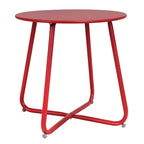 Table d'appoint ronde en acier pour extérieur