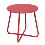 Table d'appoint ronde en acier pour extérieur