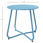 Table d'appoint ronde en acier pour extérieur
