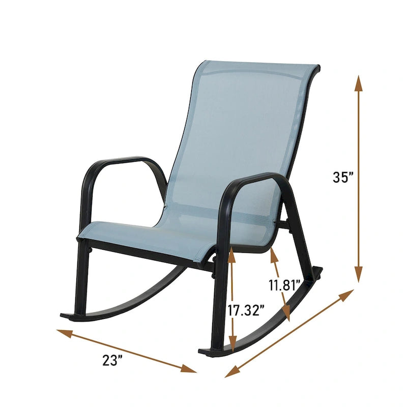 Fauteuil à bascule Teslin amovible à cadre en fer simple