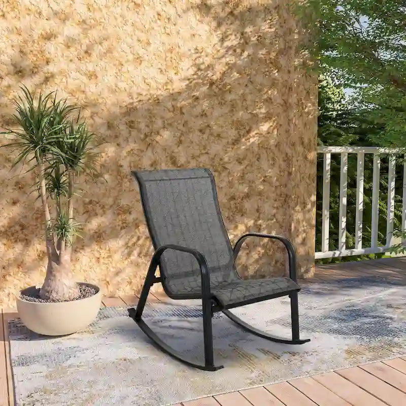 Fauteuil à bascule Teslin amovible à cadre en fer simple