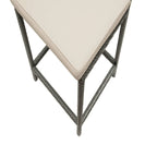 Tabouret de bar Kenwick avec dossier et coussin, lot de 2