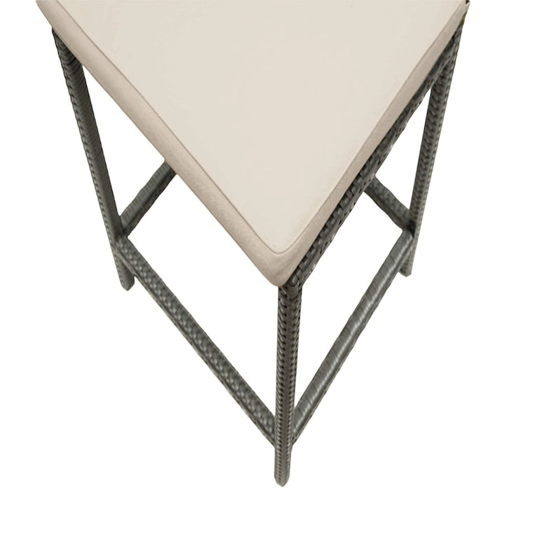 Tabouret de bar Kenwick avec dossier et coussin, lot de 2