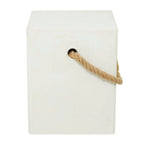 Table d'appoint d'extérieur contemporaine en fibre d'argile - 15 x 15 x 18