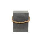 Table d'appoint d'extérieur contemporaine en fibre d'argile - 15 x 15 x 18