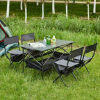 Set of 5, Folding Outdoor Table and Chair Set