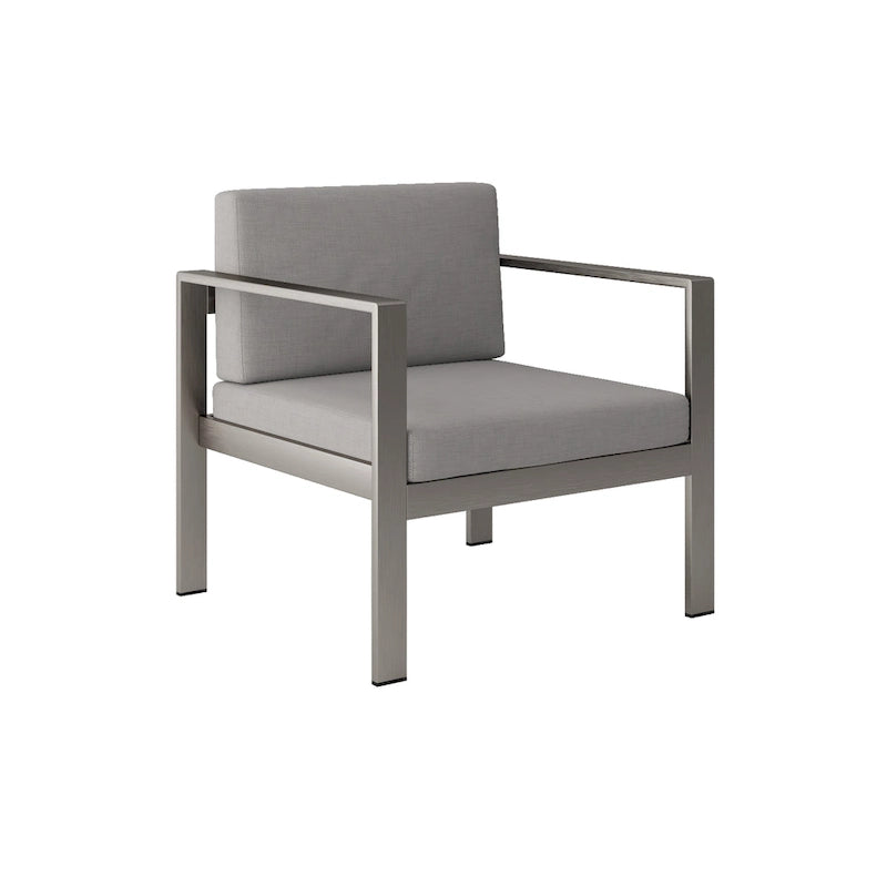 Ensemble de canapés modernes en aluminium 4 pièces pour terrasse et jardin extérieur