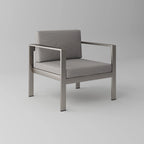Ensemble de canapés modernes en aluminium 4 pièces pour terrasse et jardin extérieur