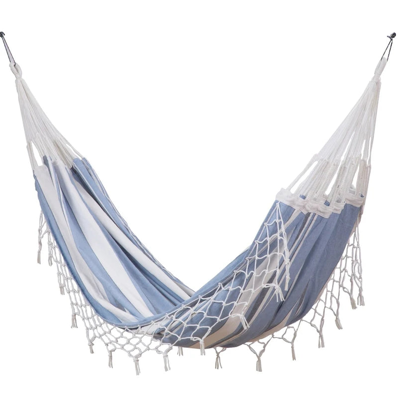 Hamac de patio brésilien en coton, balancelle d'extérieur
