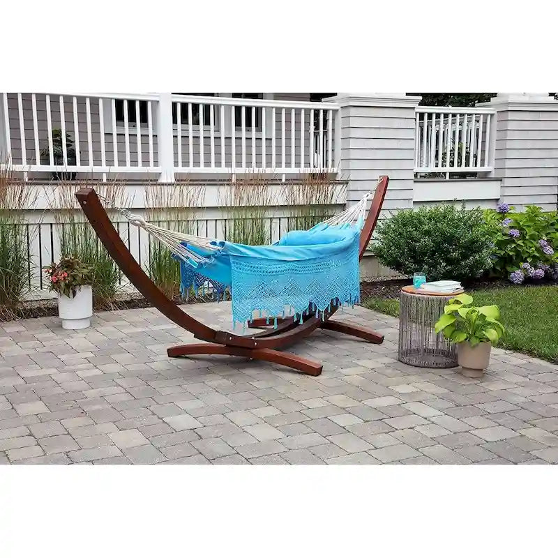 Hamac de patio brésilien en coton, balancelle d'extérieur