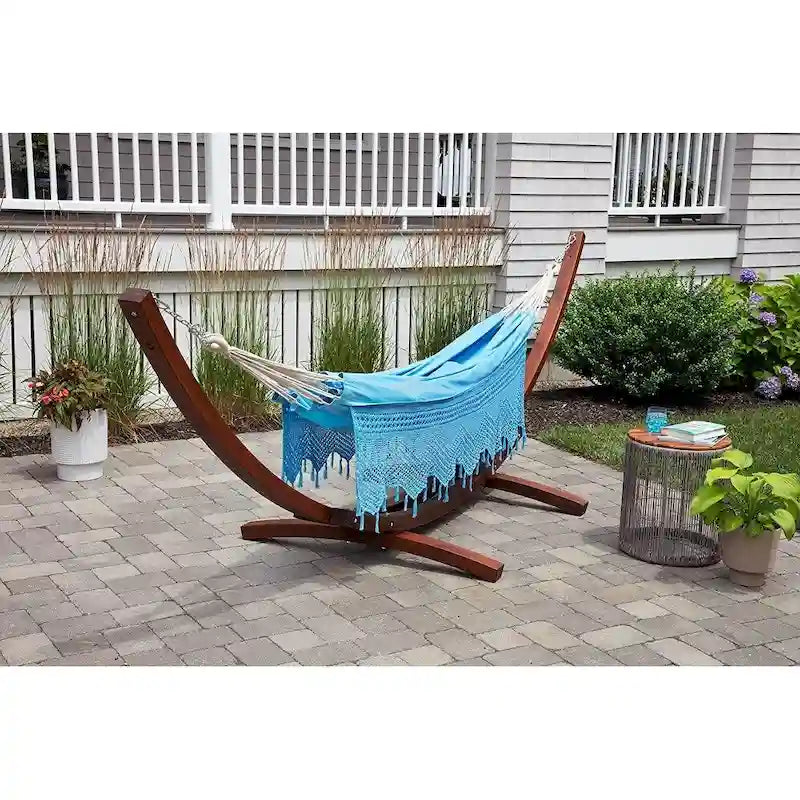 Hamac de patio brésilien en coton, balancelle d'extérieur