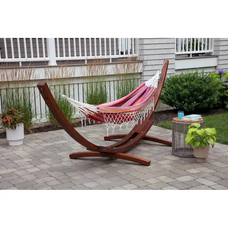 Hamac de patio brésilien en coton, balancelle d'extérieur