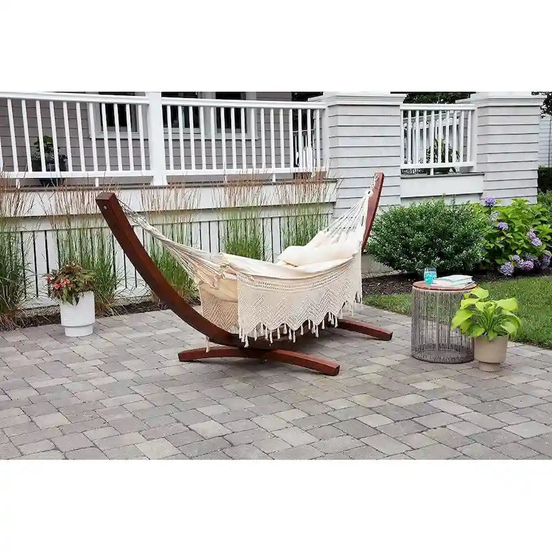 Hamac de patio brésilien en coton, balancelle d'extérieur